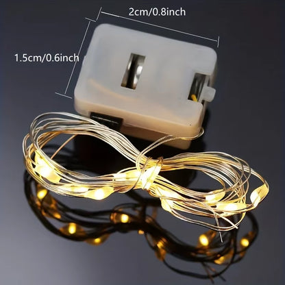 10-Pack Waterproof Mini Copper Fairy Lights – 3 Speed Modes