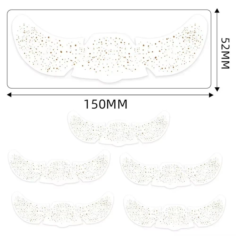 6Pcs Hot Stamping Freckles Makeup Patches Metallic Radiation Golden Silver Fake Freckles Temporary Tattoo Stickers Face Makeup