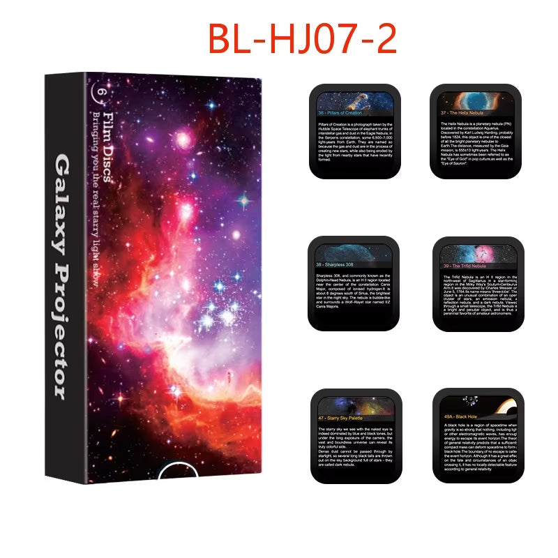 Galaxy Projection Film Set – 6 Starry Sky Themes (Projector Not Included)
