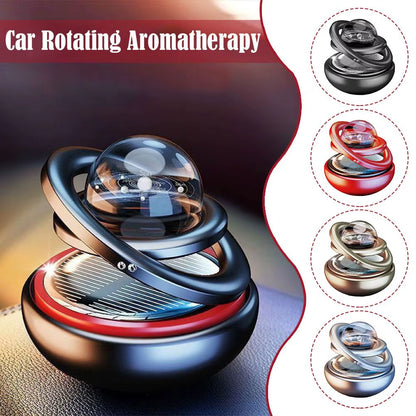 Solar-Powered Rotating Crystal Ball – Double Suspended Aromatherapy Ornament