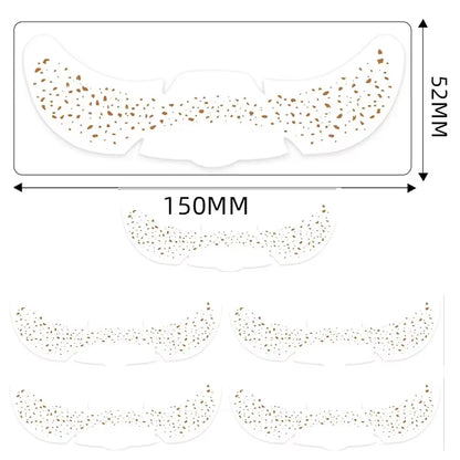 6Pcs Hot Stamping Freckles Makeup Patches Metallic Radiation Golden Silver Fake Freckles Temporary Tattoo Stickers Face Makeup