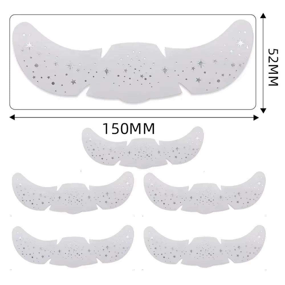 6Pcs Hot Stamping Freckles Makeup Patches Metallic Radiation Golden Silver Fake Freckles Temporary Tattoo Stickers Face Makeup