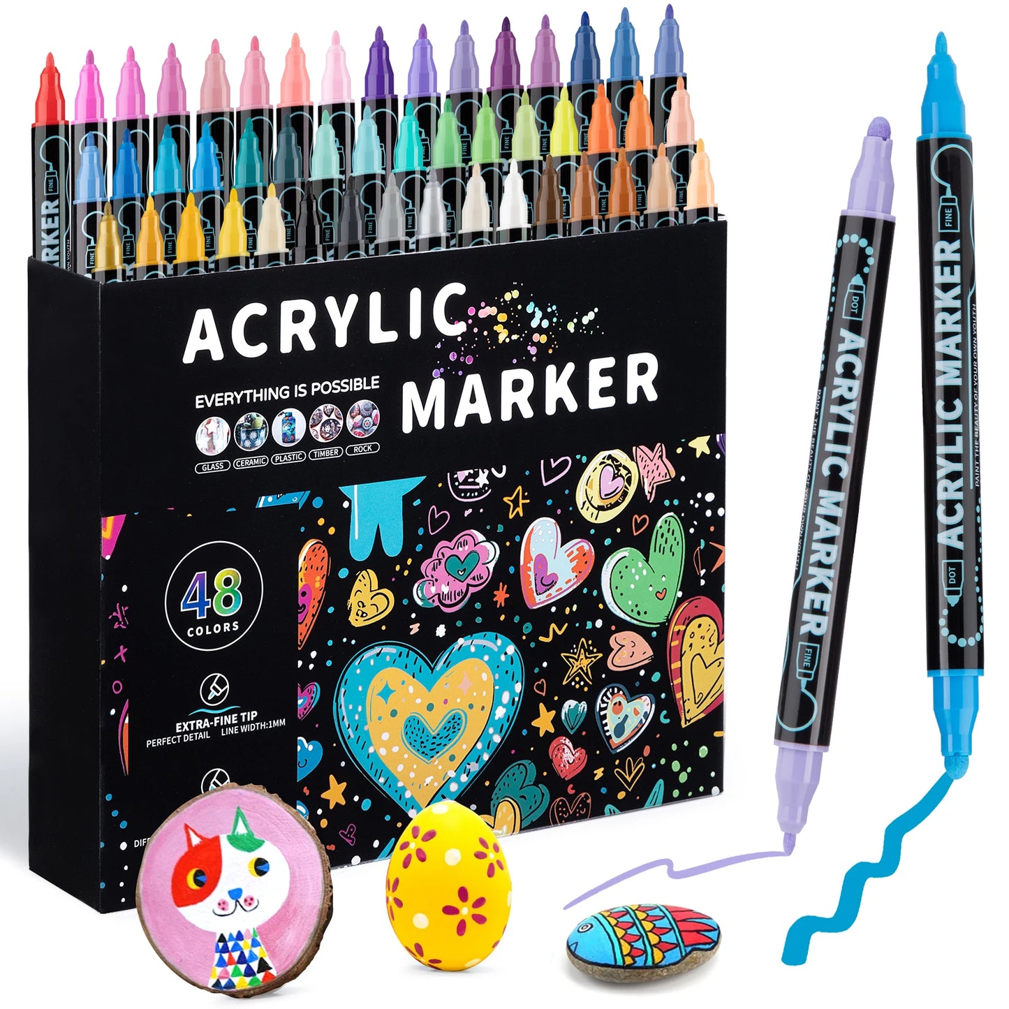 Dual Tip Acrylic Paint Pens