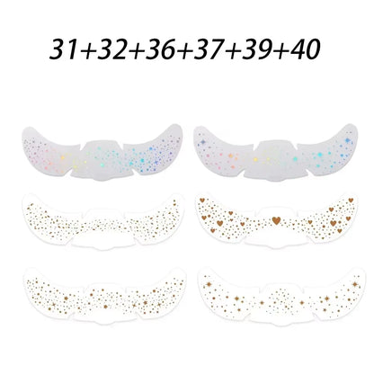 6Pcs Hot Stamping Freckles Makeup Patches Metallic Radiation Golden Silver Fake Freckles Temporary Tattoo Stickers Face Makeup